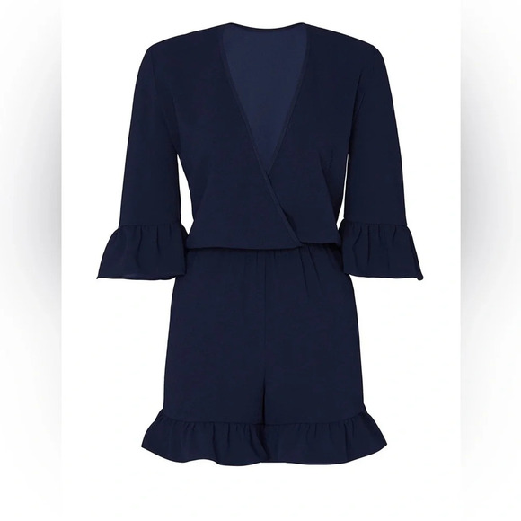 Trina Turk - Te Amo Romper - Navy Blue XS - Rent the Runway - Picture 3 of 8